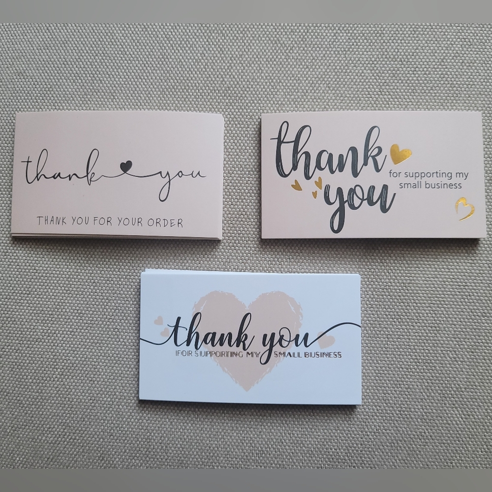 THANK YOU For Your Business and Order Cards Bundle, 3.25"Γ2" - Picture 2 of 2